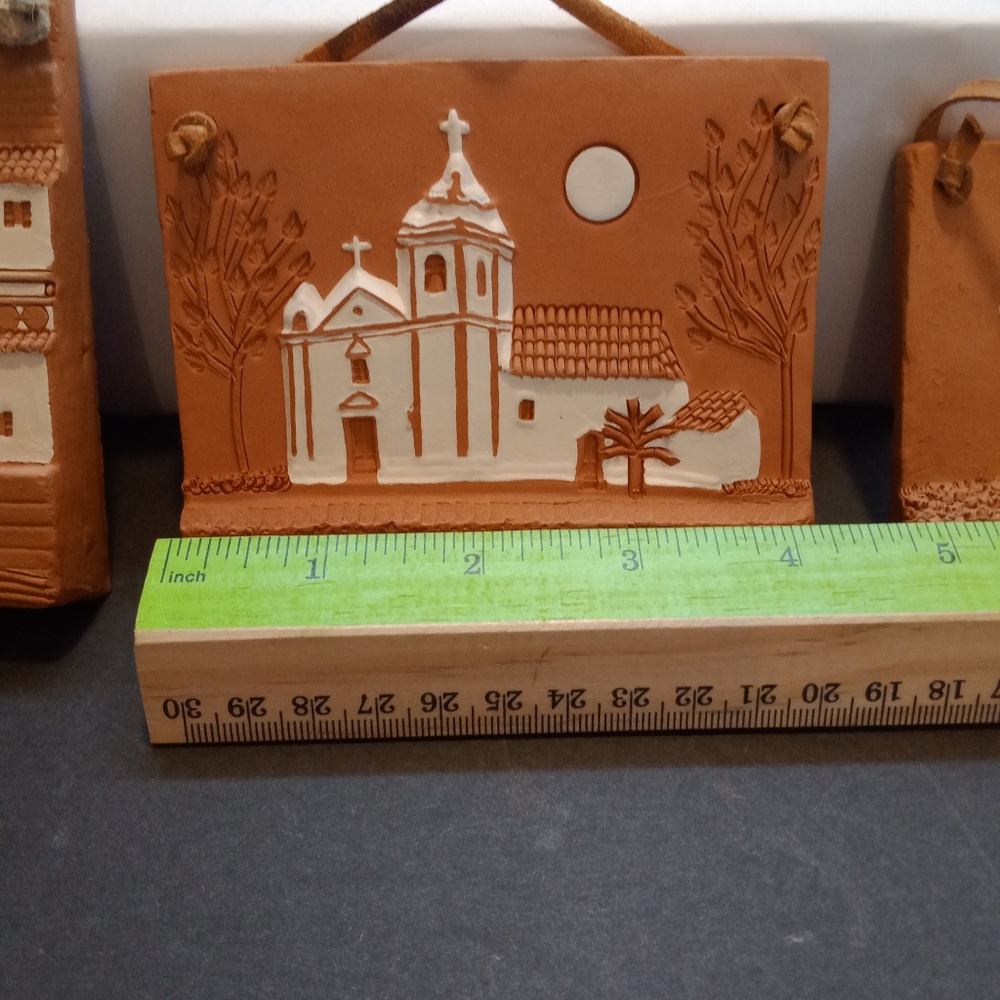 Luis Soares set of 3 wall plaques. Made in 1989. Portugal. Signed on the back. - Picture 8 of 11